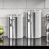 62 oz 5" 7.5". Oggi Stainless Steel Kitchen Canister fl - Airtight Clamp Lid, Clear See-Thru Top - Ideal for Kitchen