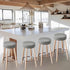 Set 4, 12-15 Inch FUANGUI Bar Stool Covers Round of Waterproof PU Seat Covers With Elastic Bands, Chair Covers Washable