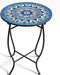 Aonagi Metal Outdoor Side Table,14" Diameter Round Plant Stand for Flower Pots Vase