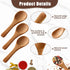 Boao 50 Pcs Small Wooden Spoons, 3.5'' L, Mini Natural Tiny Spoons for Jars, Sugar, Creamer, Honey, Kitchen Supplies