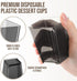 25 5 oz Mifoci Pcs Black Plastic Dessert Cups Appetizer Cups for Parties Mini Square Disposable Dessert Bowls Parfait
