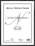 NuDell Metal Poster Frame, 18 x 24, Plastic Face, Black, 31222