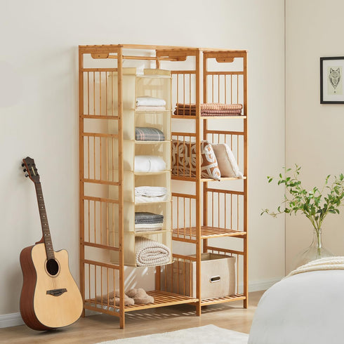 Closet 6-Shelf Closet YOUDENOVA Hanging Organizer, Hanging Shelves, Beige