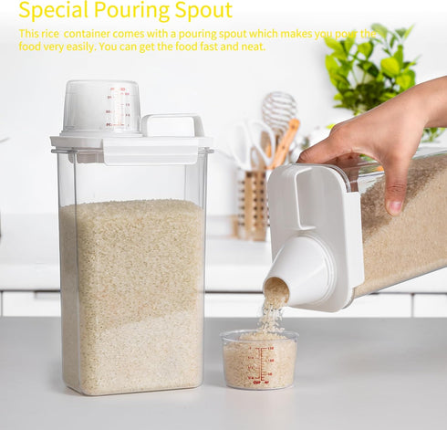 3-4 Lbs (2.4, FrutPunch Rice Container, Rice Storage Container, Tcereal Storage Container, Dog Food Storage Container