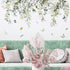 Hanging Vine Floral Window Clings - PVC Double-Sided Flower Leaf Anti-Collision Removable Decals for Home Party Shop