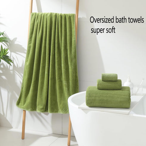 39x78 Inch Sets 6 80% Green,6) YTYC Towels, Oversized Bath Sheets for Adults Luxury Extra Large Bath Towels of Super