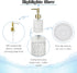 Easy to Clean Multipurpose Soap Dispenser, Glass Pump Dispenser Ideal for Bath and Bathroom (Gold)