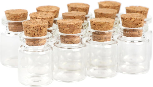 Magic Season Decorative Glass Bottles, 12 Pcs / 0.17 fl oz.