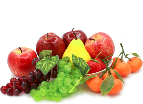 15 Fake Fruit,Artificial Fruits for Decoration Lifelike Realistic Faux Fruit Decorative Fruit Decor Plastic Fruits