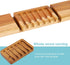 HTB Soap Dish with Slanted Waterfall Design, Teak Wood Bar Soap Holder for Shower, Bathroom, Kitchen