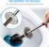 SetSail 3 Packs,Brown Toilet Brush, Compact Size Toilet Bowl Brush and Holder Toilet Brushes for Bathroom