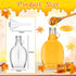 24 5 oz 4 meekoo Pieces Glass Syrup Bottles with Aluminum Lid and Loop Handle Glass Maple Bottles Maple Syrup Jars