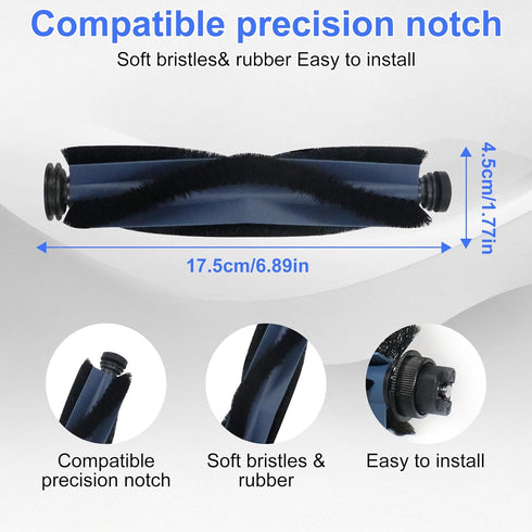 26 Pack X10 2 4 6 6 6 1 1 Replacement Parts Kit for Eufy Pro Omni Robot Vacuum Accessories, Main Roller Brush Filters