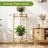 Decivems 2 Tier Metal Plant Stand, Sturdy Heavy Duty Adjustable Two Tier Flower Pot Holder for Indoor Outdoor, Small