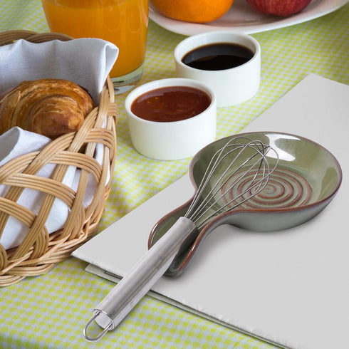 Spoon Rest for Kitchen, Ceramic Holder for Stove Top, Heat Resistant Utensil Rest, Dishwasher Safe, 3 Pack