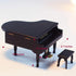ANGEL MELODY Wooden Grand Piano Music Box Mechanism with Bench and Metal Pedal, Ring Storage Box Wind up You are My