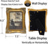 SIKOO Vintage Picture Frame 5x7 - Bronze Gold Antique Ornate Photo Frame for Wall Mount and Tabletop Display