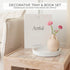 Set Decorative Concrete Tray & Book Decor - Scalloped Tray & Linen Box Enhance Your Coffee Table or Bookshelf Decor