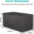 100% 600D (63" 30" 28" Femuar Deck Box Cover Waterproof Heavy Duty Patio Ottoman Cover, Outdoor Anti-UV Patio Storage