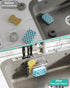 2 HapiRm Multifunctional Kitchen Sponge Holder with Unique M-Shaped, Installation Ways Sink Caddy, Stainless Steel