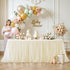 Suppromo 9ft Champagne Tulle Table Skirts, Tutu Table Cloth Cover for Wedding Birthday Party Decor