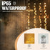 Patioman 72 Inch 8 Waterproof LED Shower Curtain Lights - Fairy Lights for Bathroom, Modes Warm White Spa Mood Lighting