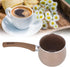 Milk Pan, 10cm Dia Nonstick Saucepan with Pour Spouts Aluminum Alloy Sauce Pan Enameled Inside Coating Small Soup Pot with Single Handle for Coffee Butter Chocolate(Brown) by YOUTHINK