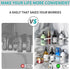 4-Pack Yazoni Corner Shower Caddy, Adhesive Shower Shelves with Soap Holder No Drilling, Rustproof Bathroom Shower