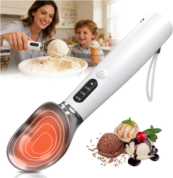undersary Heated Ice Cream Scoop - 3-Speed Electric Warming Scooper, Rechargeable USB-C Fast
