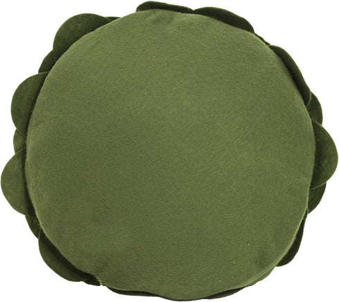Fennco Styles Eva's Flower Garden Decorative Filled Throw Pillow, 13" Round Kiwi Floral Accent for Home Décor