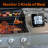 Dual Probe Rechargeable Waterproof Digital Meat Thermometer, Large LCD Cooking Thermometer for Kitchen & BBQ