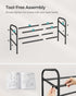 2 15 Closet, SONGMICS Expandable Shoe Rack, Tier Shoe Rack Shelf, Adjustable Shoe Organizer Storage for Pairs of Shoes