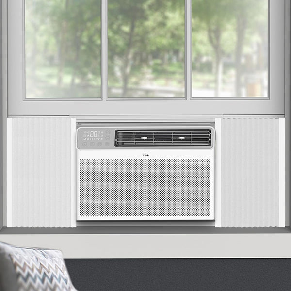 Window Air Conditioner Side Insulated Foam Panel, Two-Piece Panels for Summer/Winter Heat Insulating (WHITE)