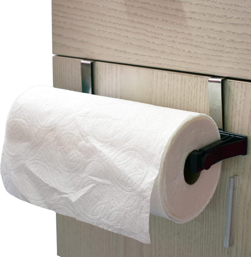 YYST 1) Over Cabinet Door Paper Towel Holder Bar Dispenser for for Kitchen, Pantry, Mudroom, Fits Both Standard & Jumbo