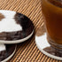 Pznen 2 Pack Accessories,Set 2 Cow Skin Texture Coasters for Drinks Africa Animal Camouflage Close Up Hairy Texture