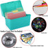 BTSKY 1 Pack 4 x 6 inch Index Card Box - Plastic Storage Organizer for Recipes, Note Cards, Flashcards, Green (Not
