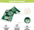 Summer 13x36 Inch Deep Green Dahlia Flower Spring Table Runner Green Gray Burlap Table Runners, Floral Seasonal Coffee