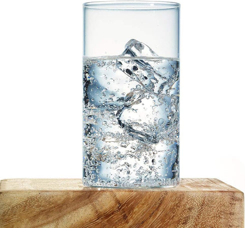 Borosil Drinking Glasses Set of 6, 12 Oz, Clear & Lightweight, BPA Free, Odor Resistant, Dishwasher Safe