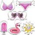 LILIAO Summer Beach Cookie Cutter Set - 6 Piece - Stainless Steel Sun, Flamingo Float, Popsicle, Heart Sunglasses,