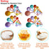 Plastic Measuring Cups and Spoons Set - 10 Pcs Colorful Kitchen Measuring Tools, Engraved Metric/US Markings, Stackable