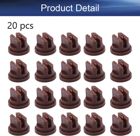 Yinpecly 20pcs Plastic Nozzle: 110 Degree Flat Fan Spray Tip for Industrial and Agricultural Applications