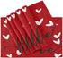 Valentine's Day Love Heart Red Buffalo Check Placemats Set of 4, Heat-Resistant Table Mats for Kitchen Dining