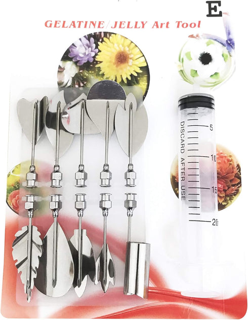 3D 60 Nozzles Woohome Art Cake Tools, Gelatin Jelly Tools Includes PCS Gelatin Tools and Making Pudding Pastry for Cake