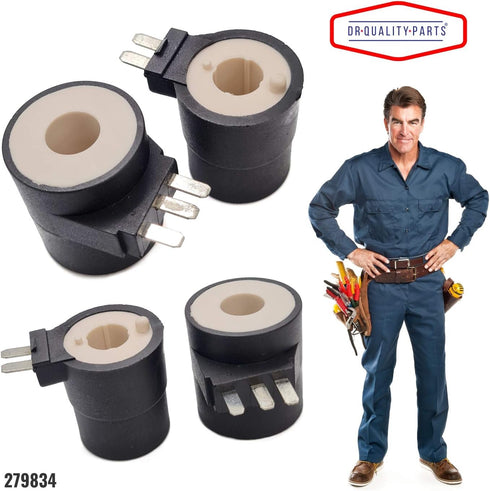 279834 Dryer Gas Valve Ignition Solenoid Coil Kit - Premium Replacement Part by DR Quality Parts