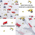Set 3Pcs, Softan Bed Linen for Kids, Twin Size, Microfiber, Trucks Design, Deep Pocket