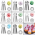 Russian Piping Tips Set, 8 Pcs Stainless Steel Frosting Icing Piping Nozzles for Cake Decorating Supplies