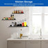 Uten Floating Shelves: Wall Mounted Iron Shelves Set of 3, Bathroom Storage Organizer Decor Shelf for Home, Black