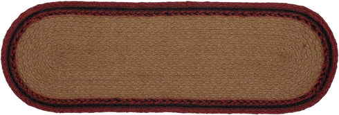 VHC Brands Cumberland Moose Rustic Decor Table Runner, Natural Jute for Kitchen Dining Room, Tan Red Black