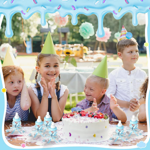 48 Nuenen Pcs Baby Shower Milk Bottles with Ribbon Plastic Bear Candy Bottles Baby Shower Favors Gender Reveal Wedding