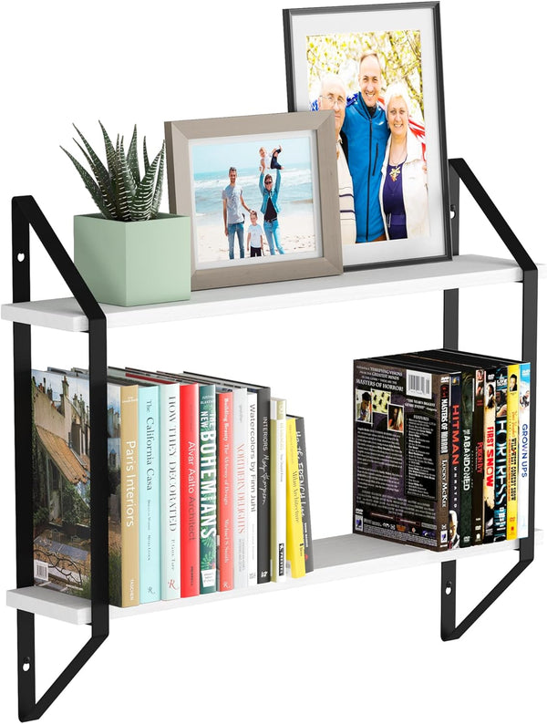 Wallniture Ponza Floating Shelves for Living Room Decor, 24" Bookshelf Wall Decor,